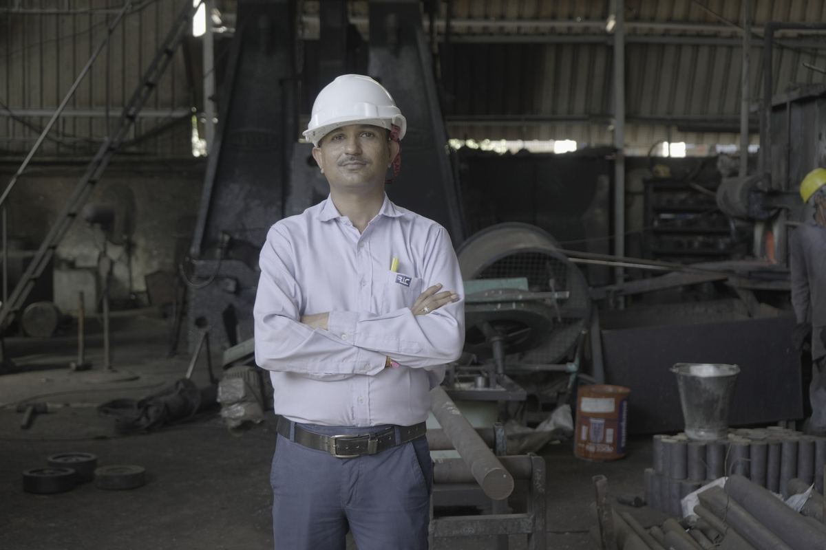 Paras Das Sant, Production Manager at RIC, in the forging shop